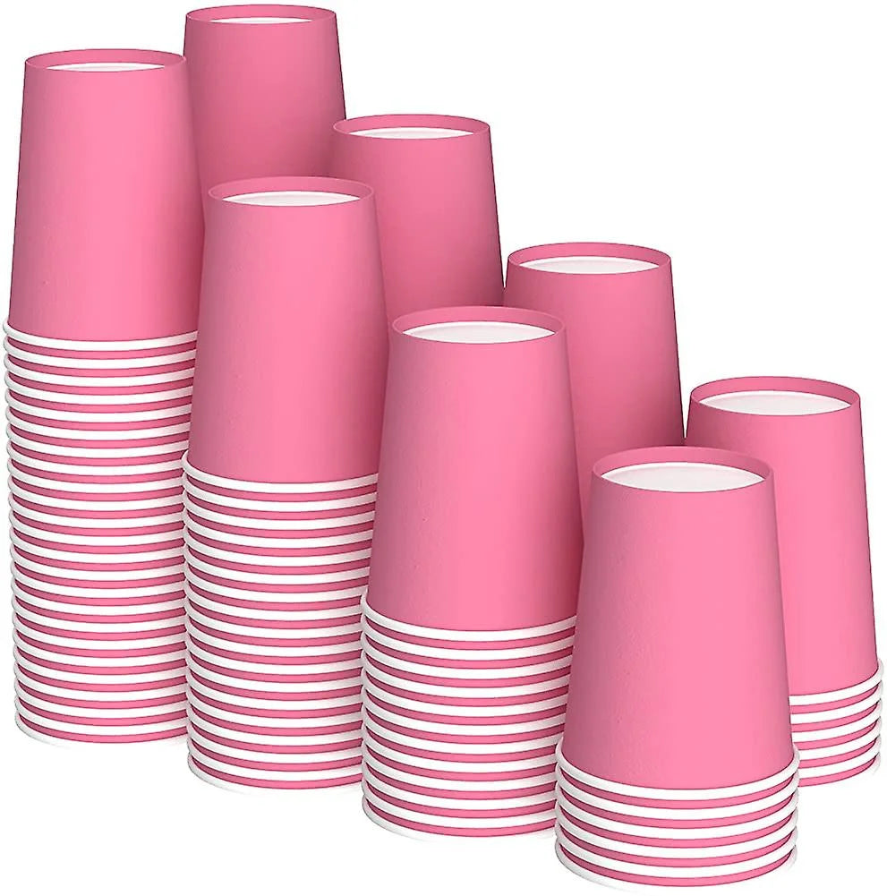 Hot pink disposable cups