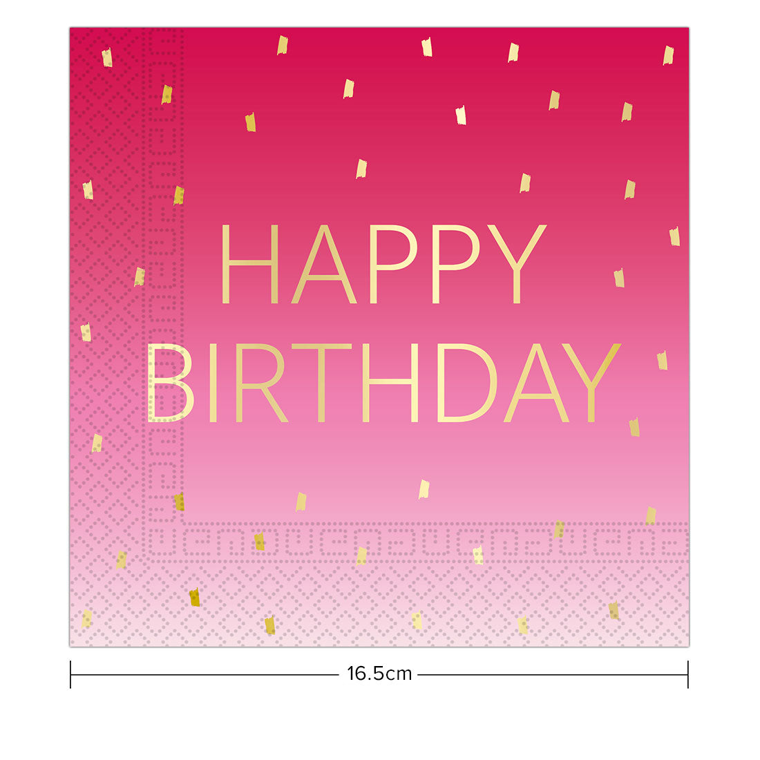 Pink and Gold luncheon napkin