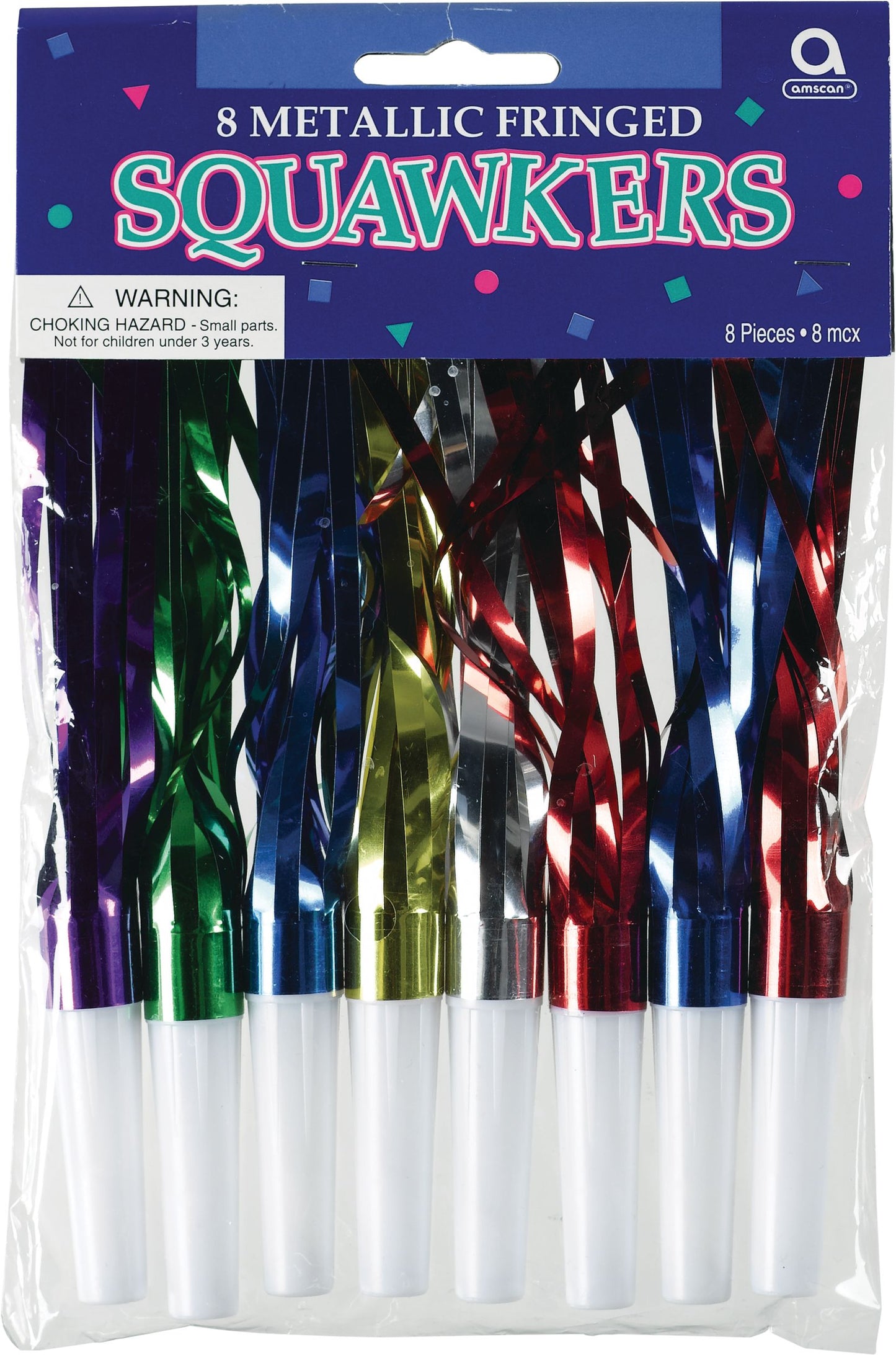 ASSORTED COLOR FOIL PARTY SQUAWKERS