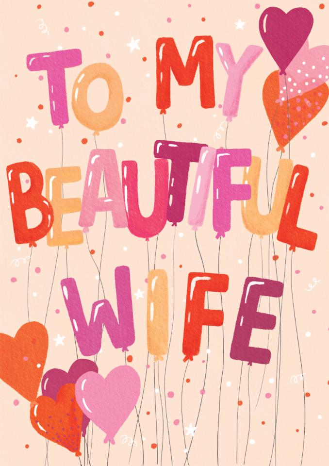 TO MY BEAUTIFUL WIFE CARD