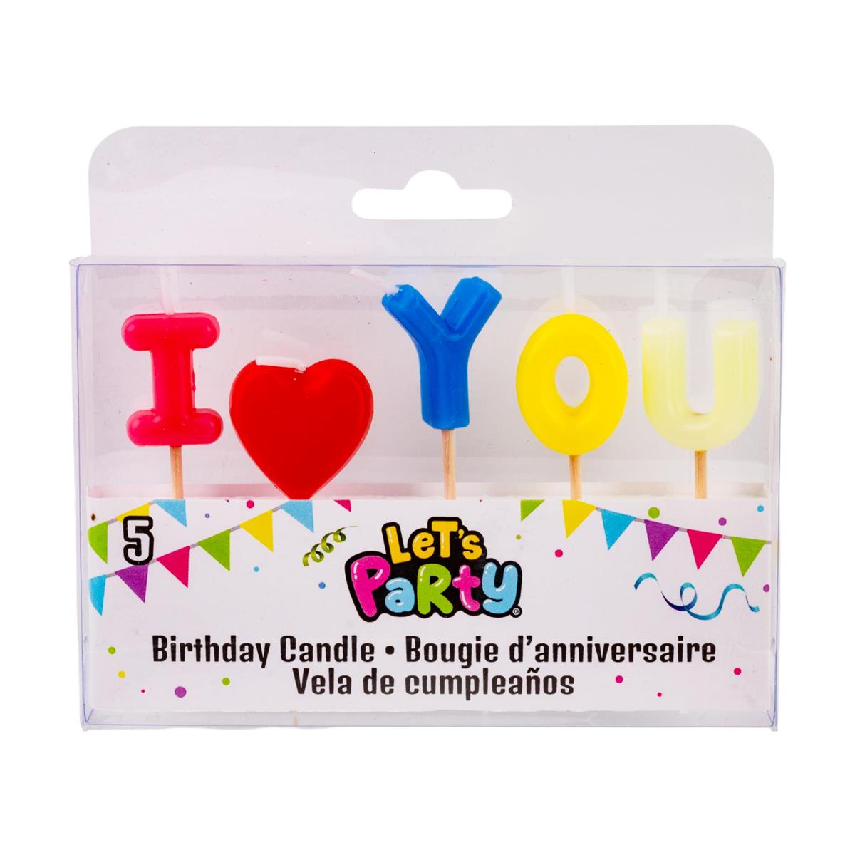 LOVE YOU" Candle Set, 5-pk