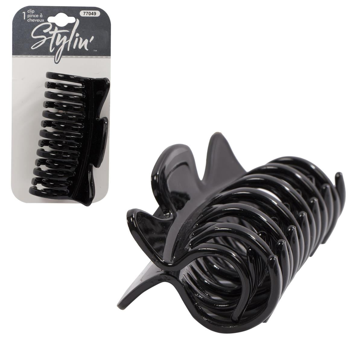 Large Black Claw Clip