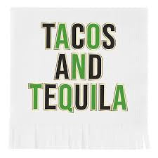 Tacos and Tequila cocktail napkin