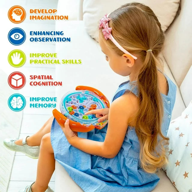 3D Maze Puzzle for Kids, Brain Teasers Gravity Ball Game Maze Ball Puzzle Toy Gifts for Kids Teens Adults, Hard Challenge