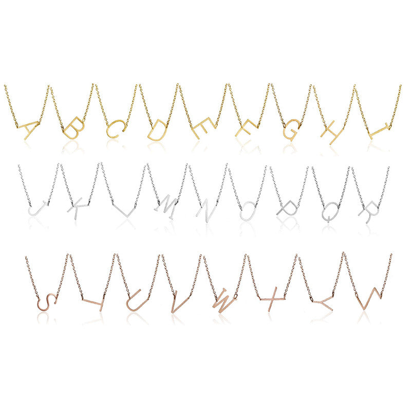 Asymmetrical Initial Necklace