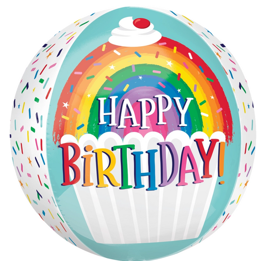 Rainbow Sprinkles Birthday Orbz Balloon