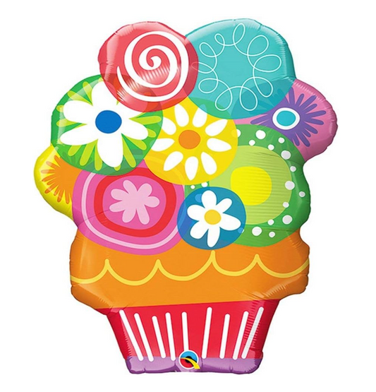 Floral Circles SuperShape Foil Balloon