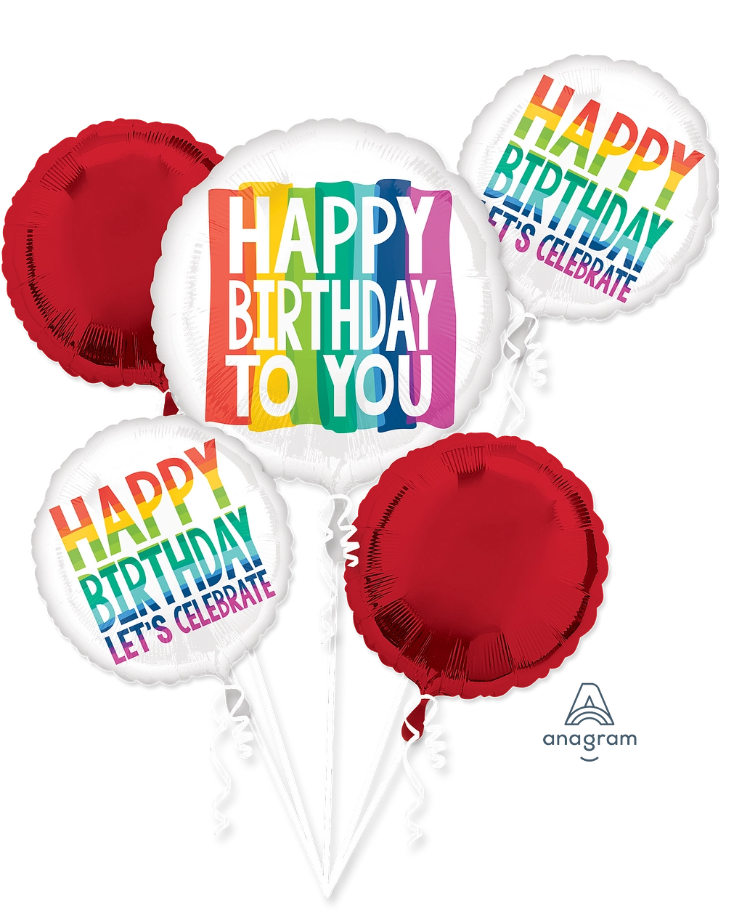 Rainbow Wishes Balloon Bouquet