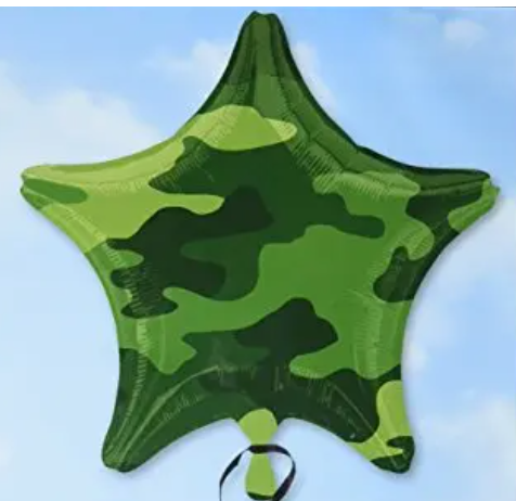 Camo Star Foil Balloon
