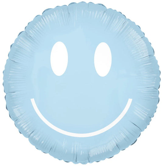 Blue Smile Face Balloon