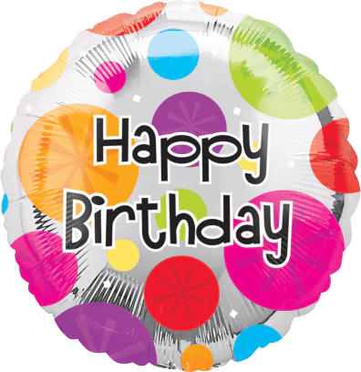 Colourful Dots Birthday Balloon