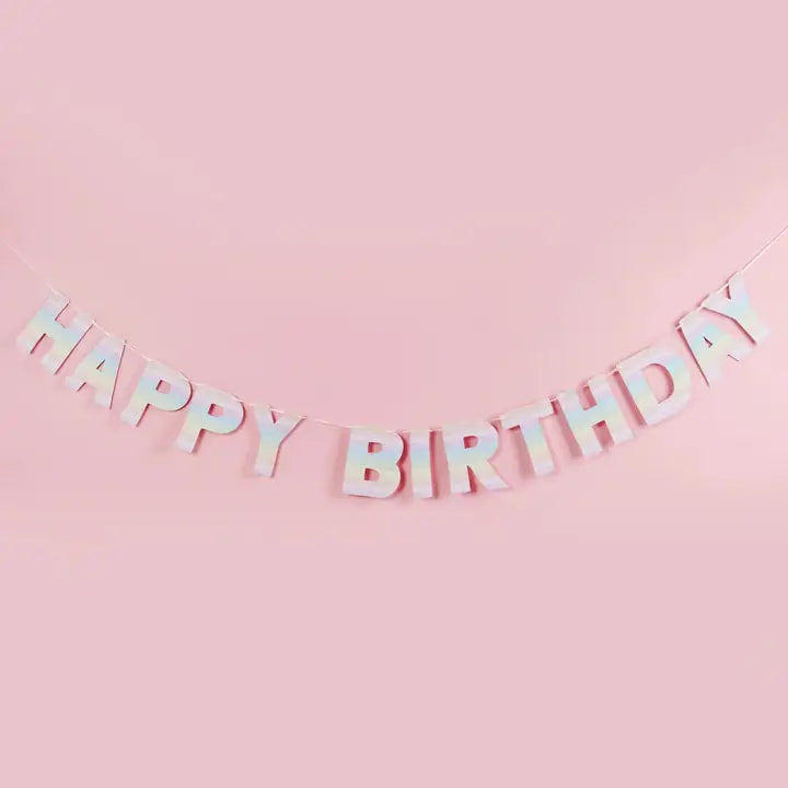 Rainbow Happy Birthday Banner