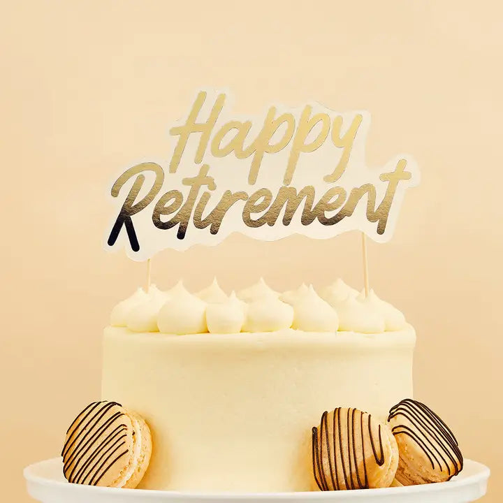 Happy Retirement Card Cake Topper