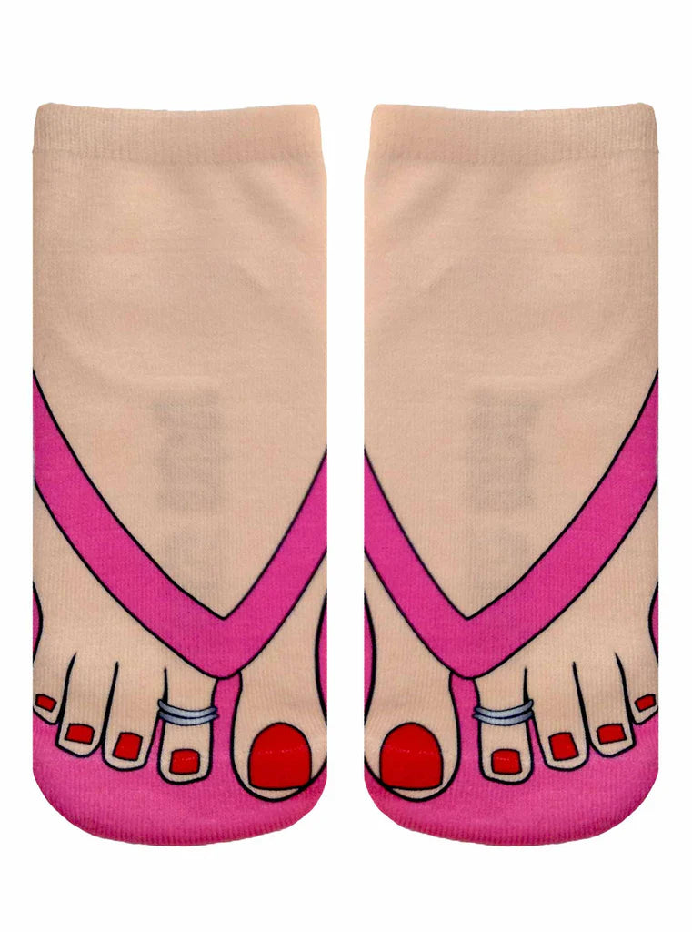 Living Royal Kids Flip Flops Pale Ankle Socks