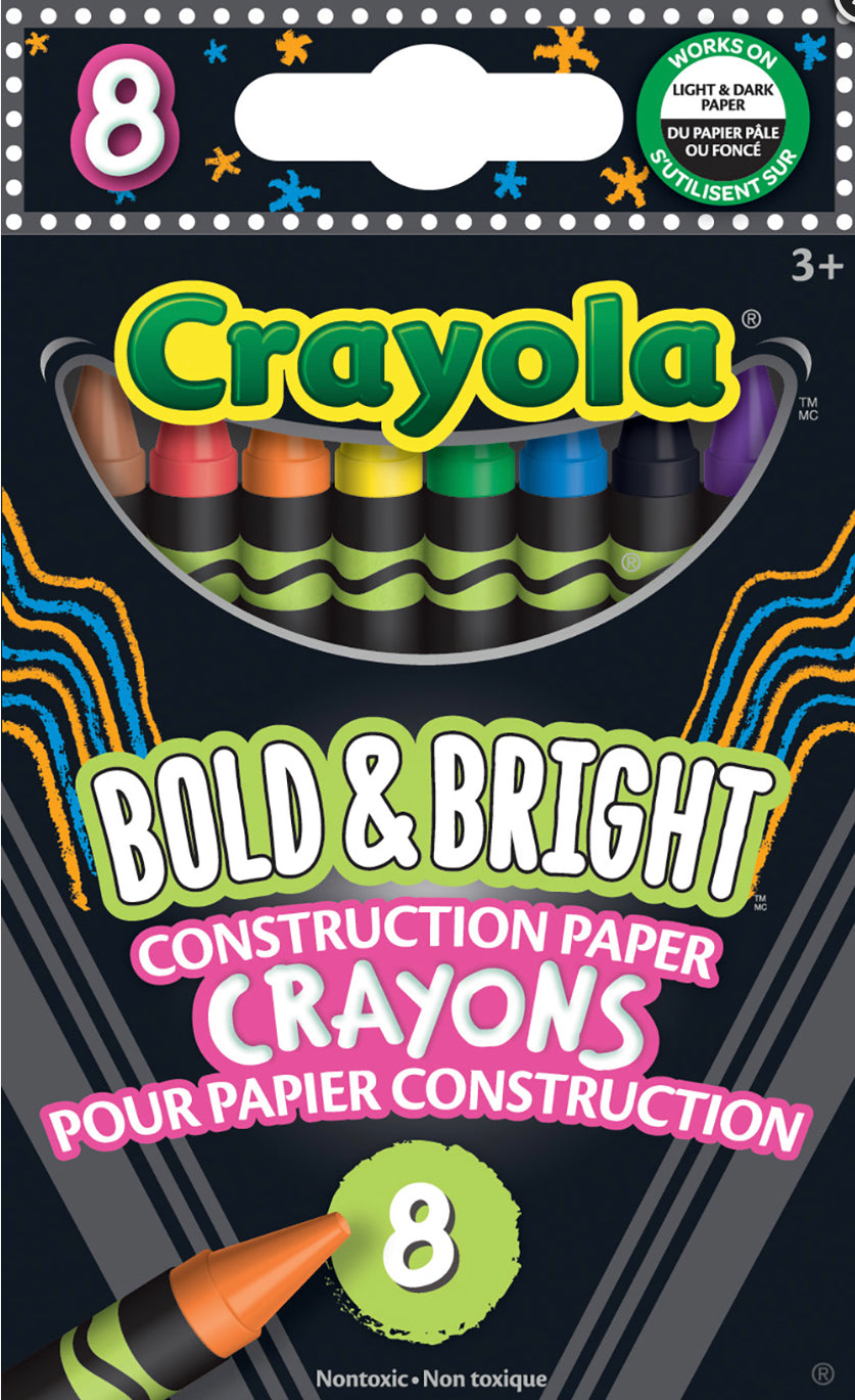 Crayola Bold and Bright Construction Paper Crayons