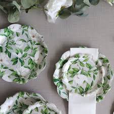 White Blossom Dessert Plates