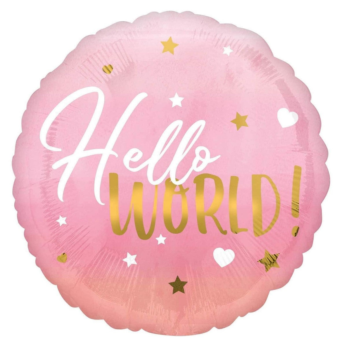 Hello World Baby Girl Balloon