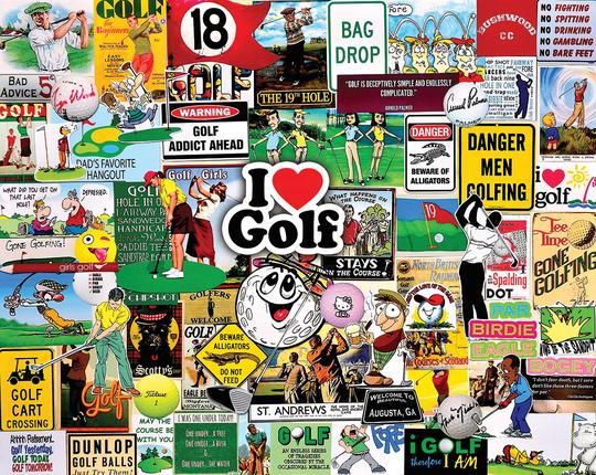 White Mountain I Love Golf Puzzle
