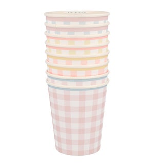 Gingham Cups