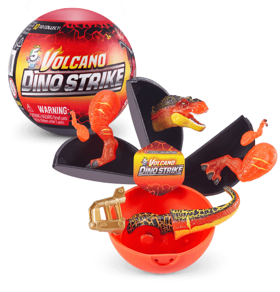 Zuru 5 Surprise Dino Strike Volcano Series 4 Mystery Collectible Capsule