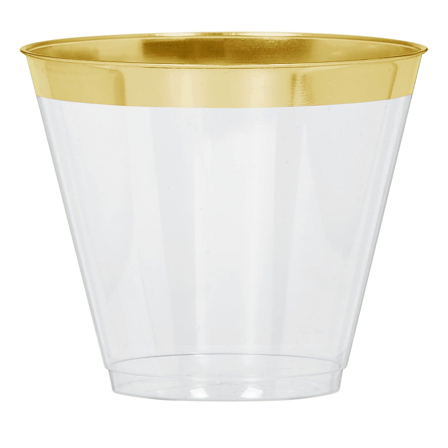 Plastic Tumblers Gold Trim 9 oz.