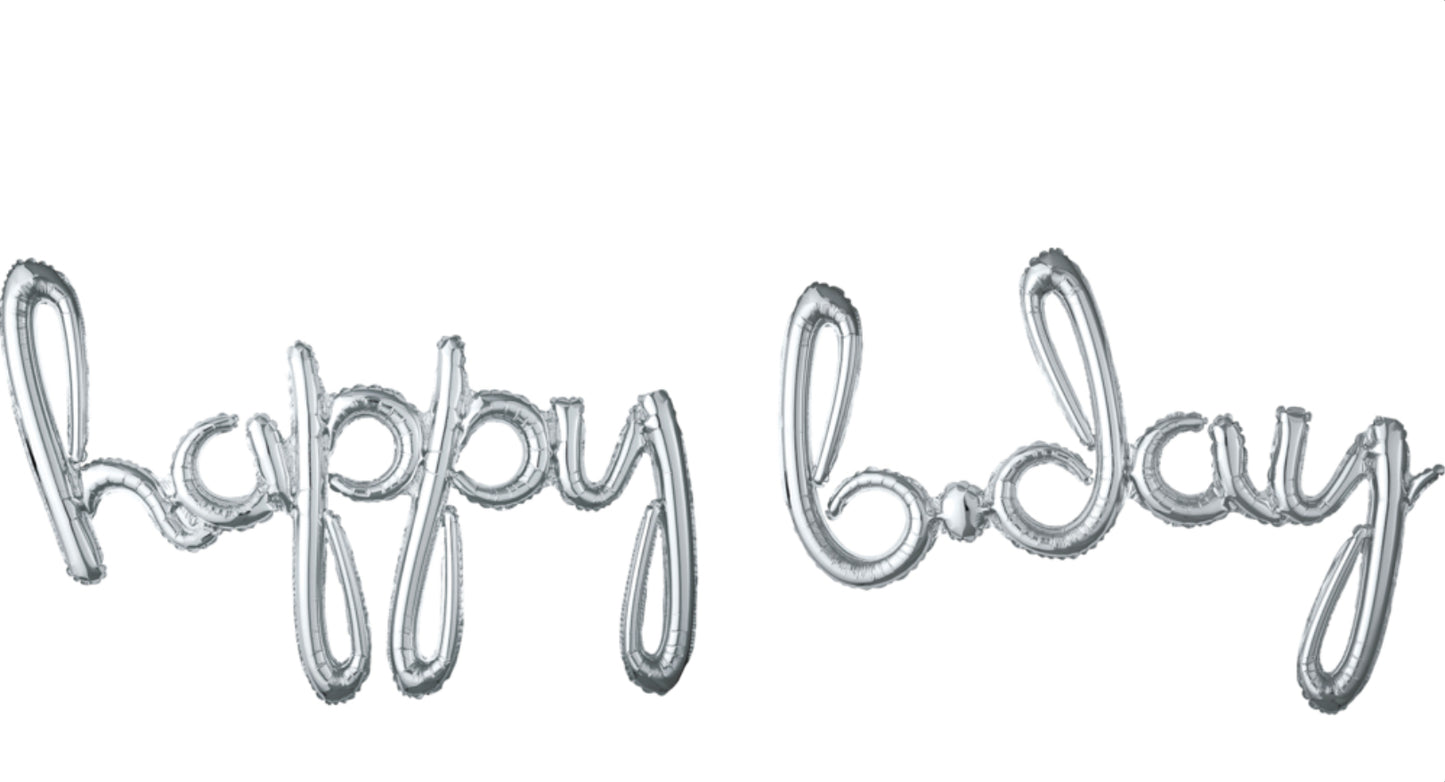 Air-Filled Happy Bday Balloon Decoration