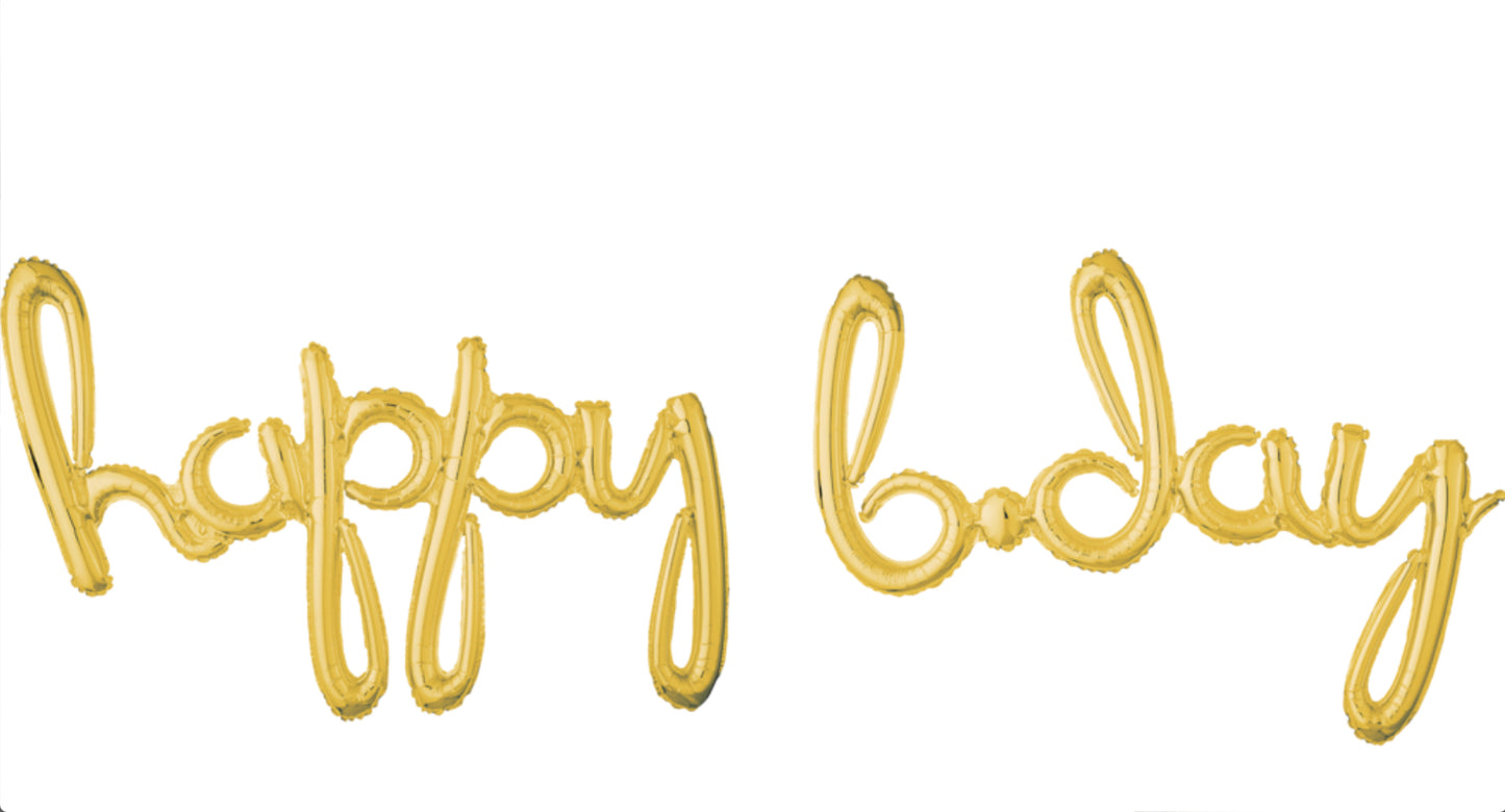 Air-Filled Happy Bday Balloon Decoration