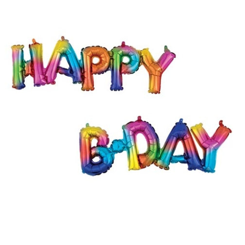 Air-Filled Happy Bday Balloon Decoration