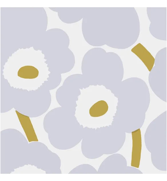 Unikko White Silver Lunch Napkin