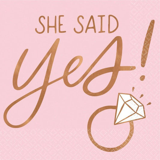 She Said Yes! Cocktail Napkin