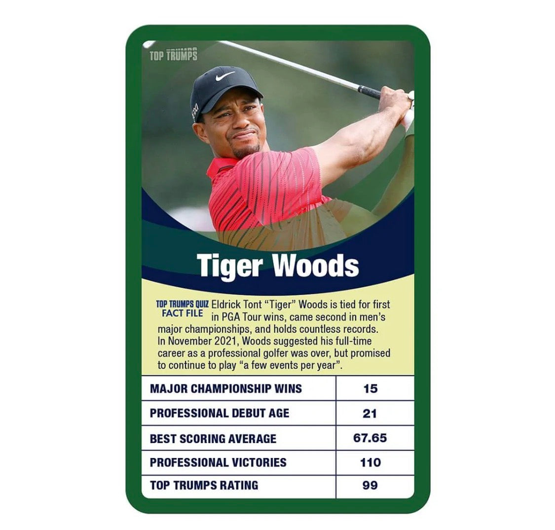 Top Trumps Greatest Golfers