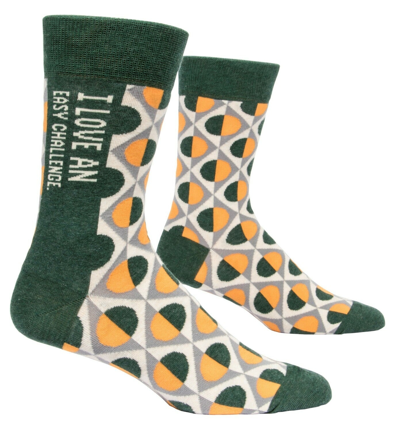 I Love An Easy Challenge mens crew Socks