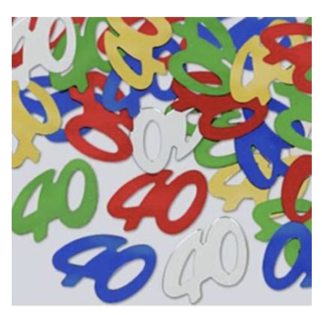 40 colorful confetti