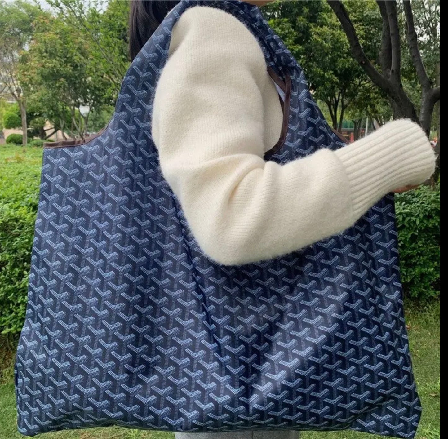 Goyard reusable shopping bag