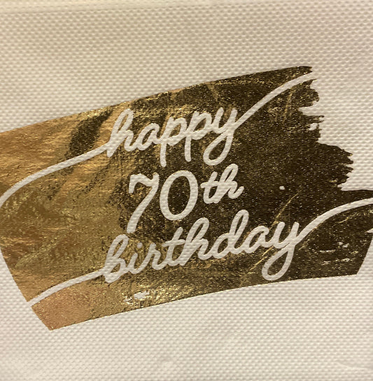 Foil gold 40th birthday lunch napkin