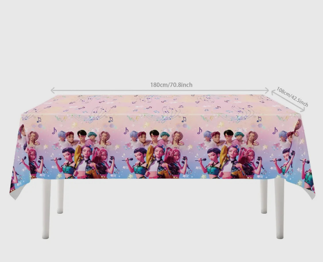 K Pop Demon Hunter table cloth