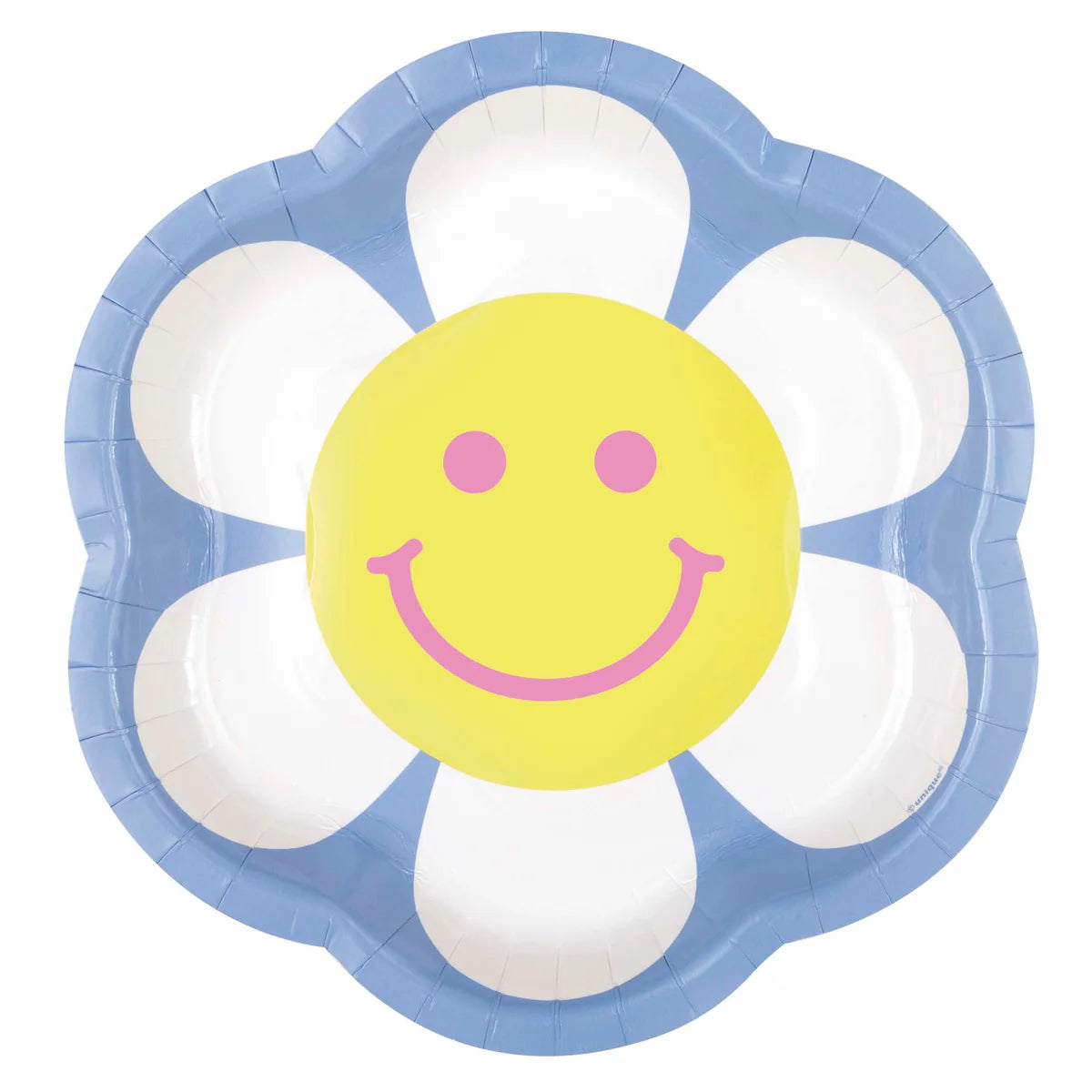 Groovy Daisy Flower Shaped Plates-  8 Count