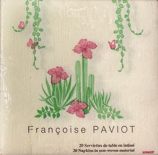 Pink Flower Cocktail Napkin