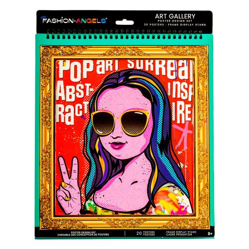 Art gallery poster design set