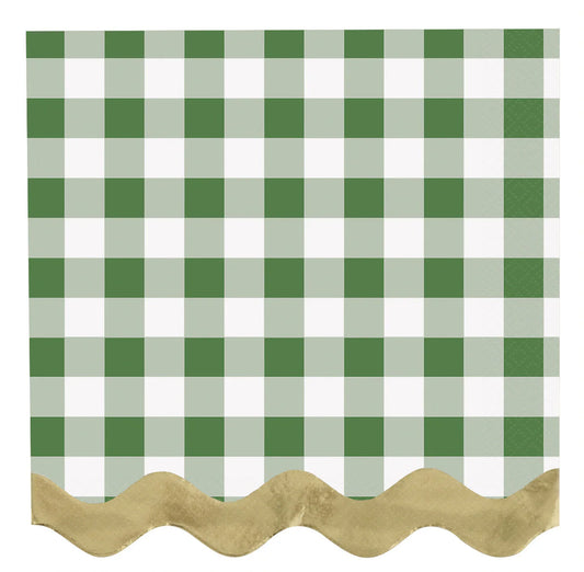 Garden Party Plaid Cocktail Napkin
