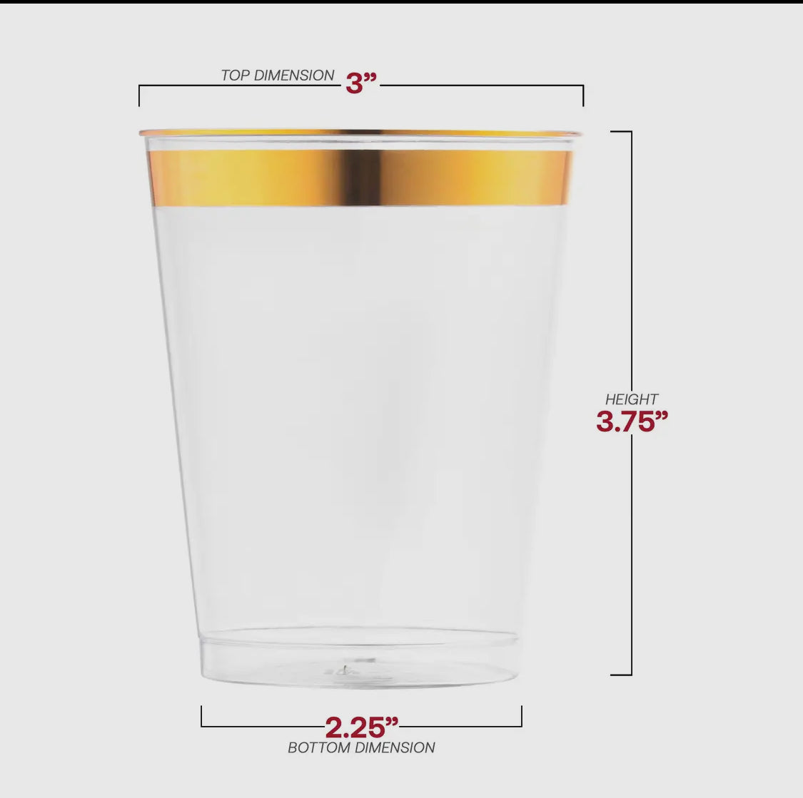10once Gold Rim Tumbler Cup