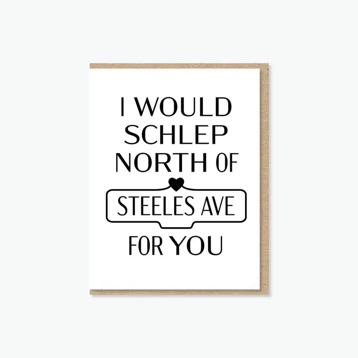 Schlep North of Steeles