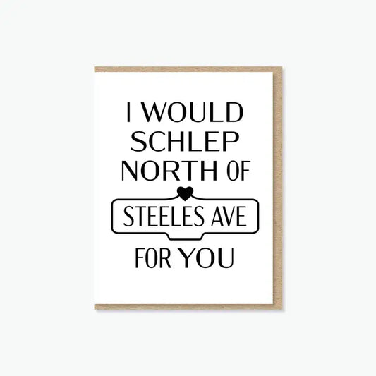 Schlep North of Steeles