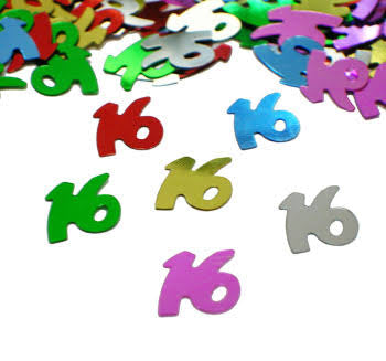 16 colorful confetti