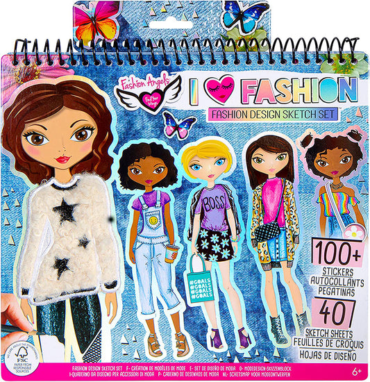 Fashion Angels - Fashion Design Sketch Set 40 pages - I Love Fashion