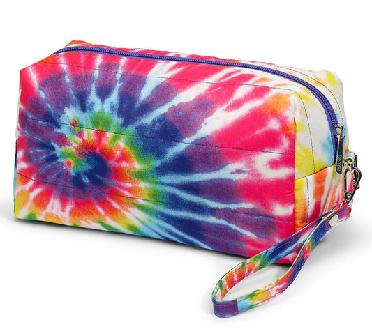 Primary Tie Dye Puffer Cosmetic Bag