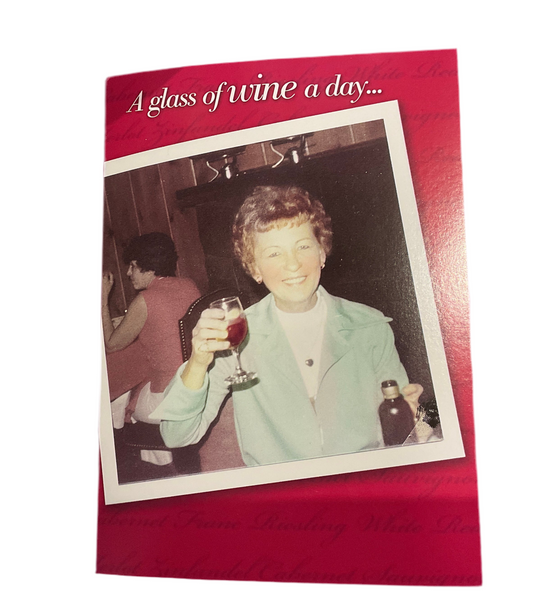 A GLASS WINE A DAY CARD