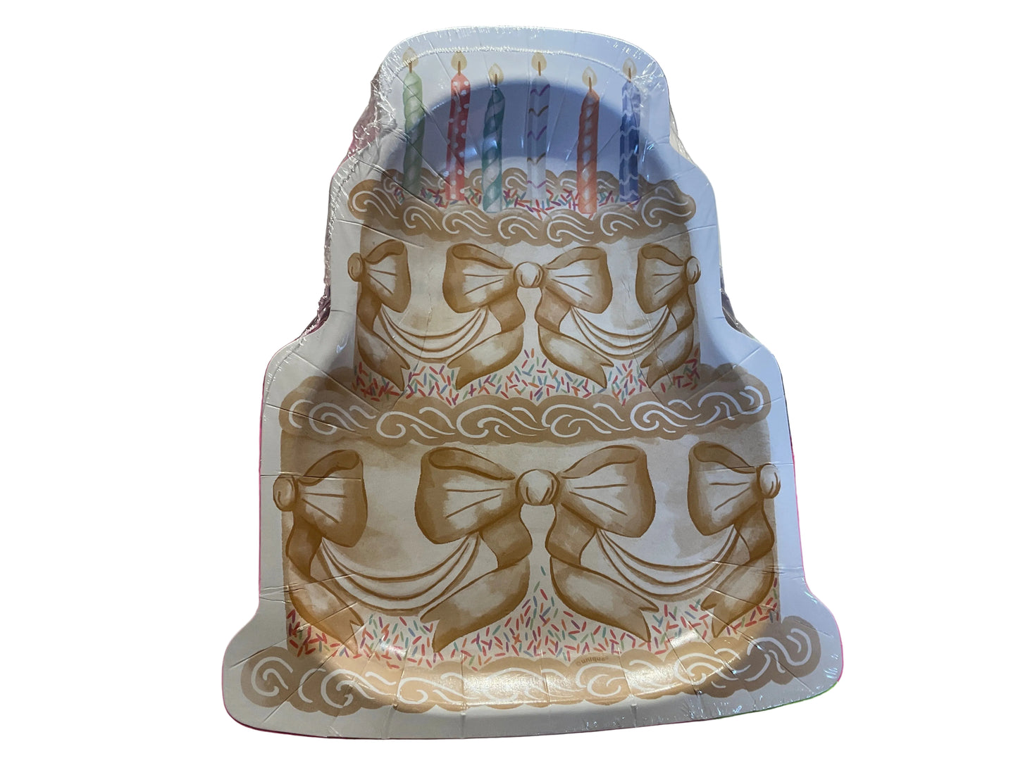 Bow tiered cake paper plate