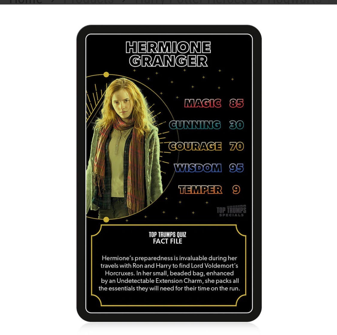 Top Trumps Hogwarts