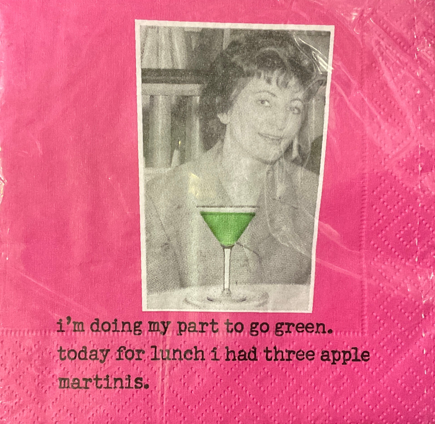 IM DOING MY PART TO GO GREEN COCKTAIL NAPKIN